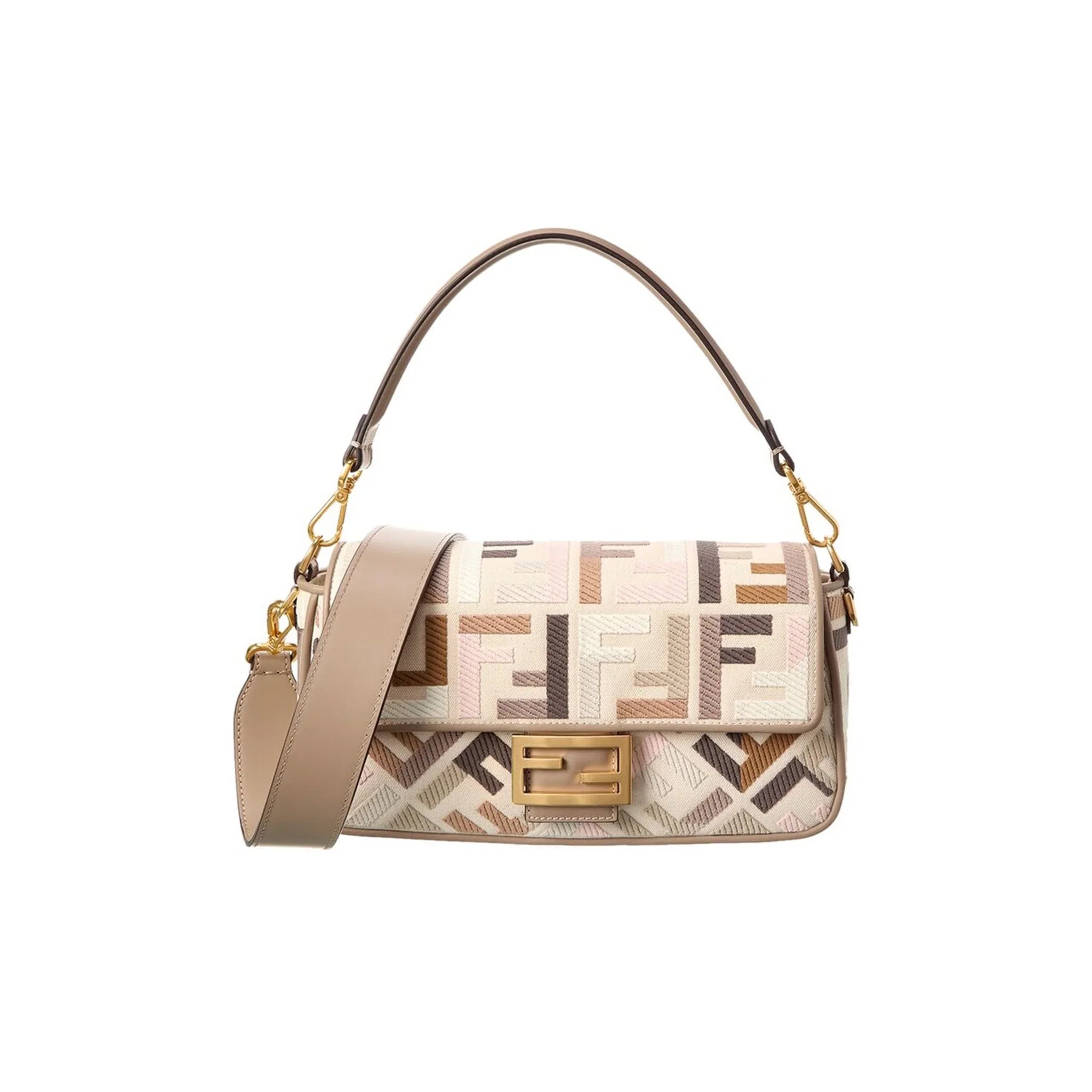 Fendi patterned bag featuring the iconic double-F logo, perfect for formal occasions.