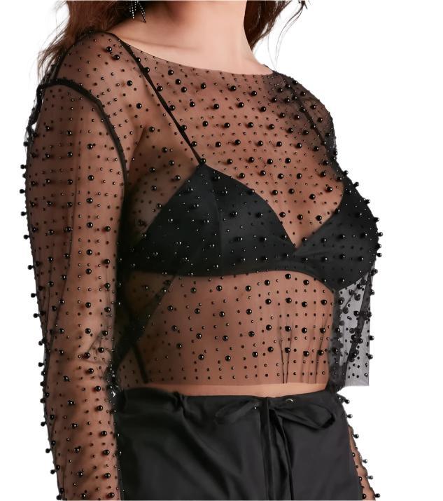 Windsor BEADED MESH CROP TOP available at Style Me Up, Central Coast, Australia