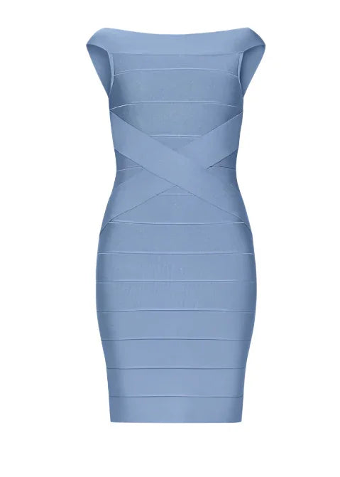 Herve Leger Bateau Criss Cross Waist Dress available at Style Me Up, Central Coast, Australia