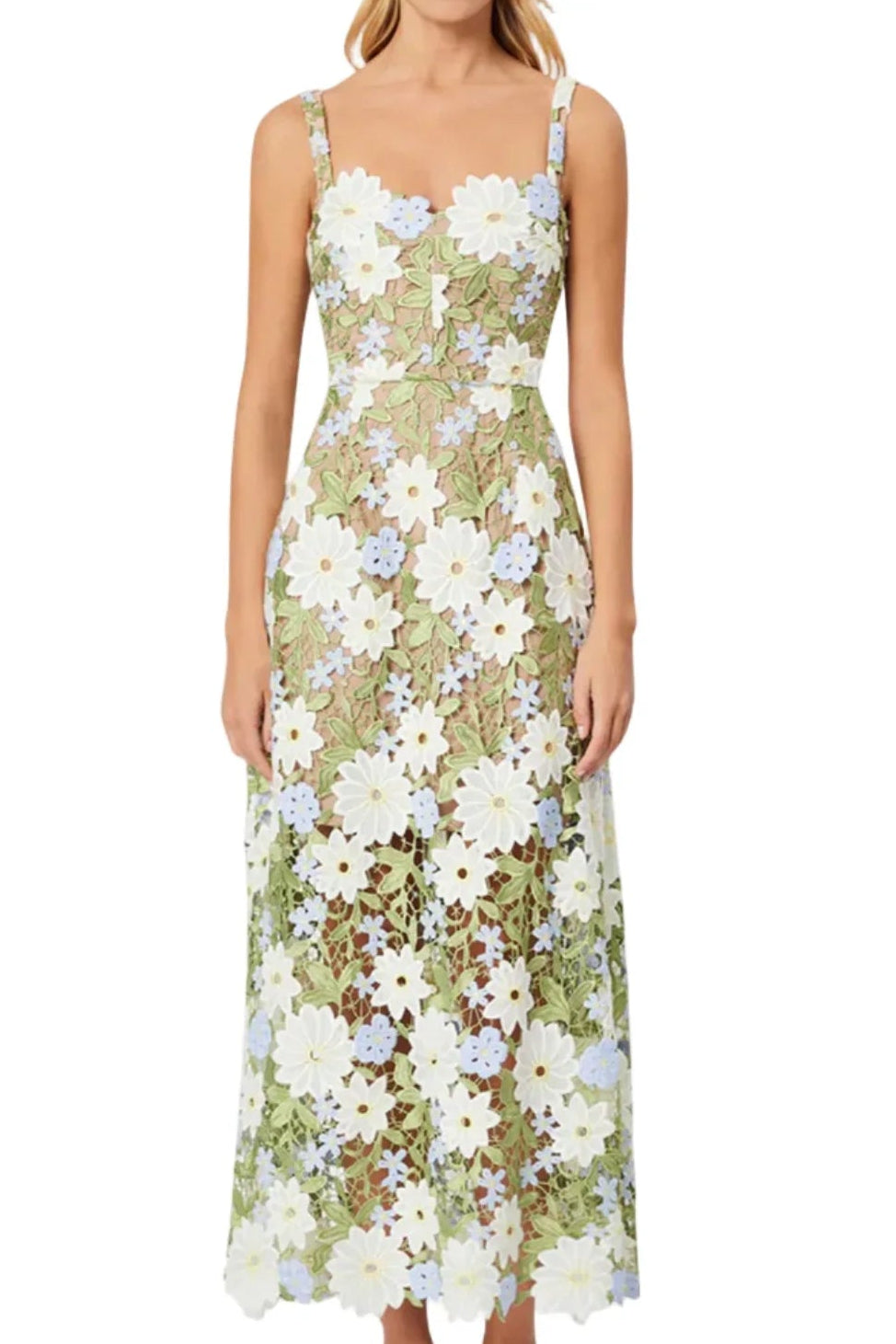 Elliatt Floral Lace Midi Dress available at Style Me Up, Central Coast, Australia