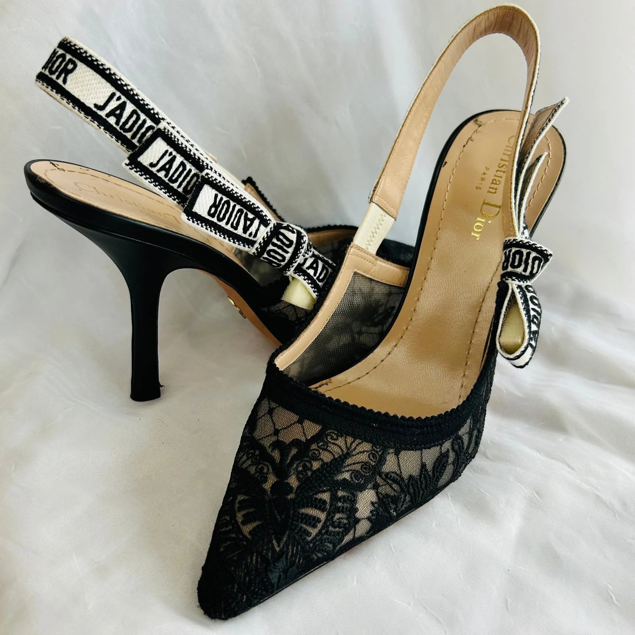 J Adior Slingback Pump Christian Dior Heel J'ADIOR Lace Mesh