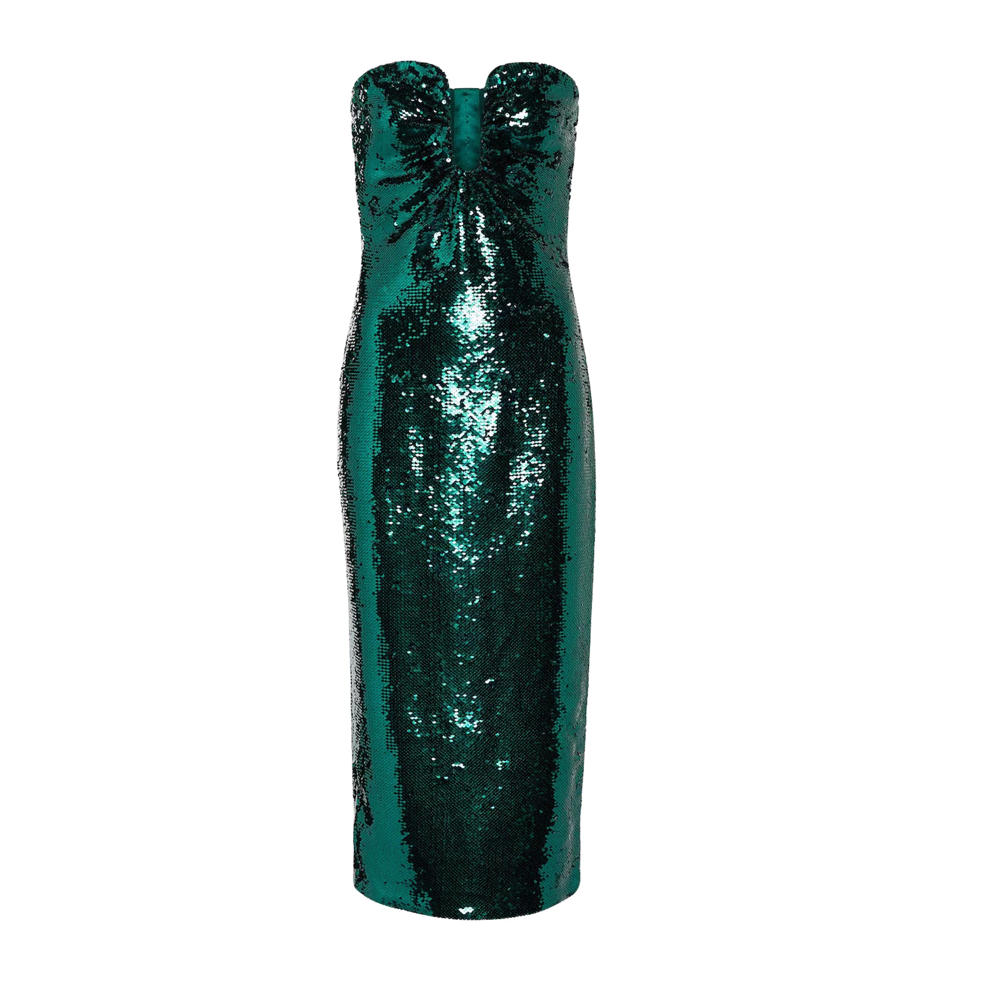 Green Sequin Midi Dress