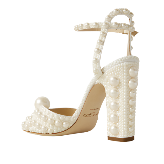 Sacaria Pearl Block Heel Sandals