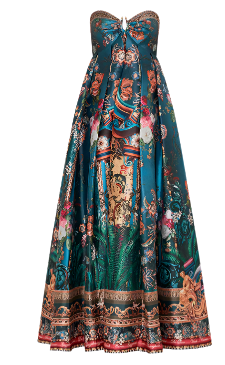 Verdi’s World Strapless Maxi Dress