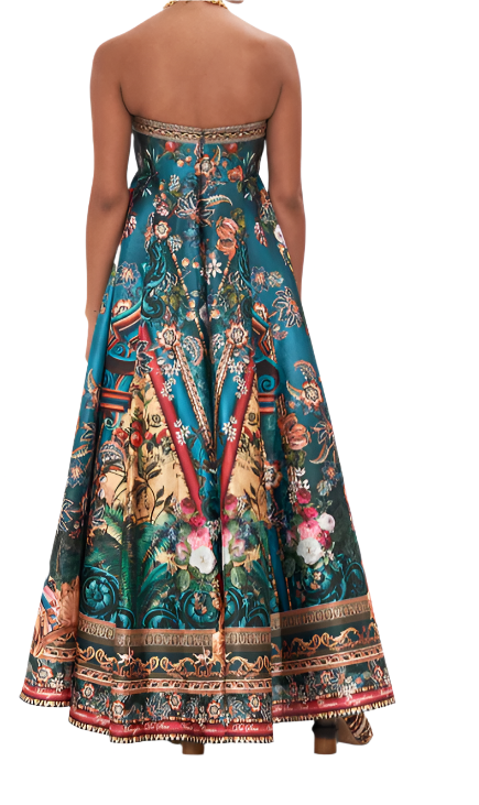 Verdi’s World Strapless Maxi Dress