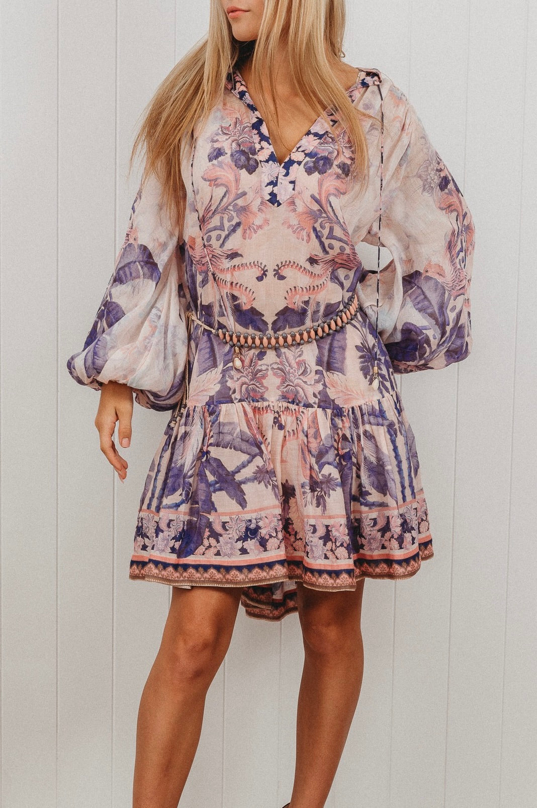 Lyre Billow Mini Dress