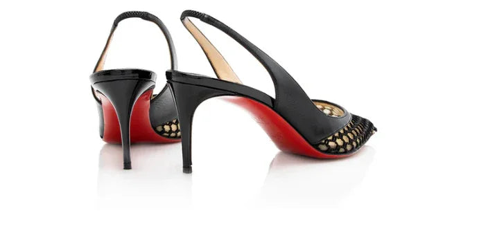 Christian Louboutin BLACK CAGE SLINGBACK available at Style Me Up, Central Coast, Australia