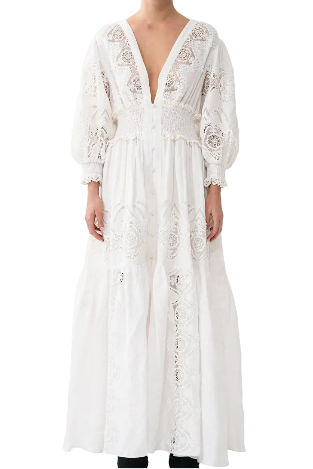 Camilla All About That Lace Shirred Waistband Long Dress available at Style Me Up, Central Coast, Australia