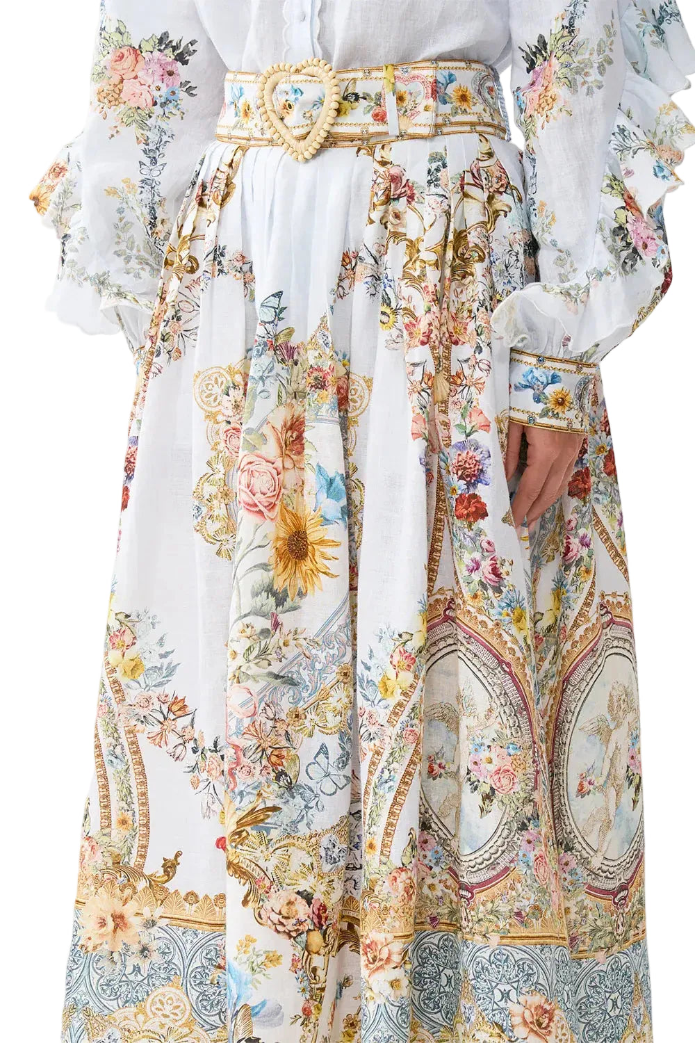 Camilla Belted Midi Skirt Seville Sweetheart