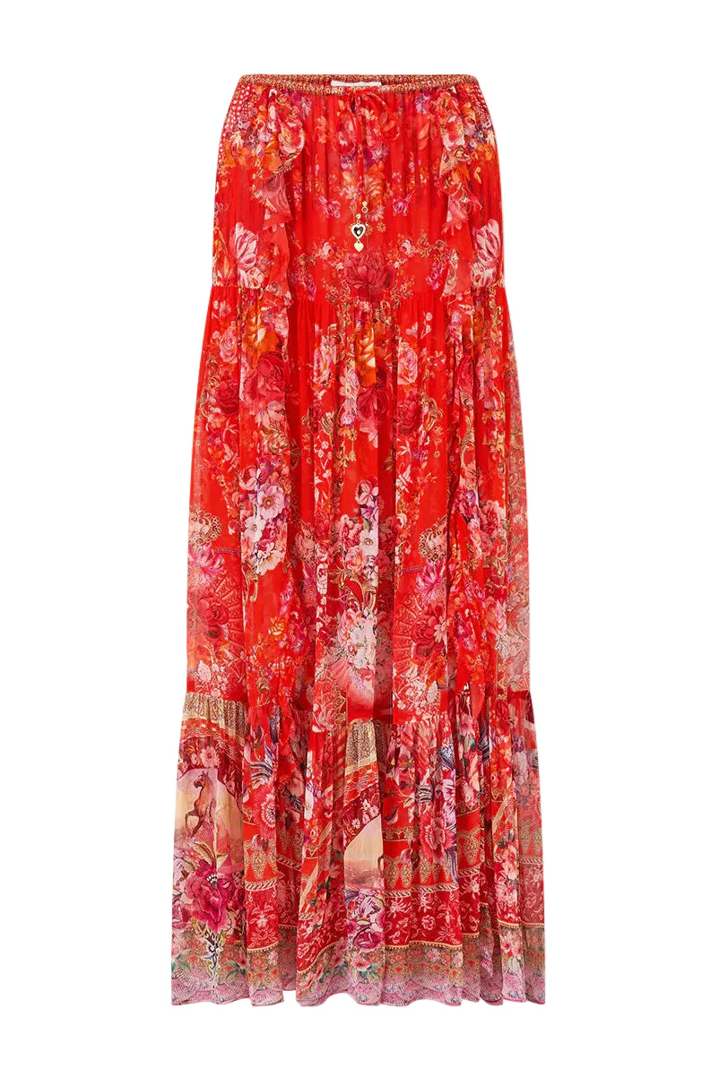 Camilla Tiered Skirt With Ruffle Detail Ole Ole