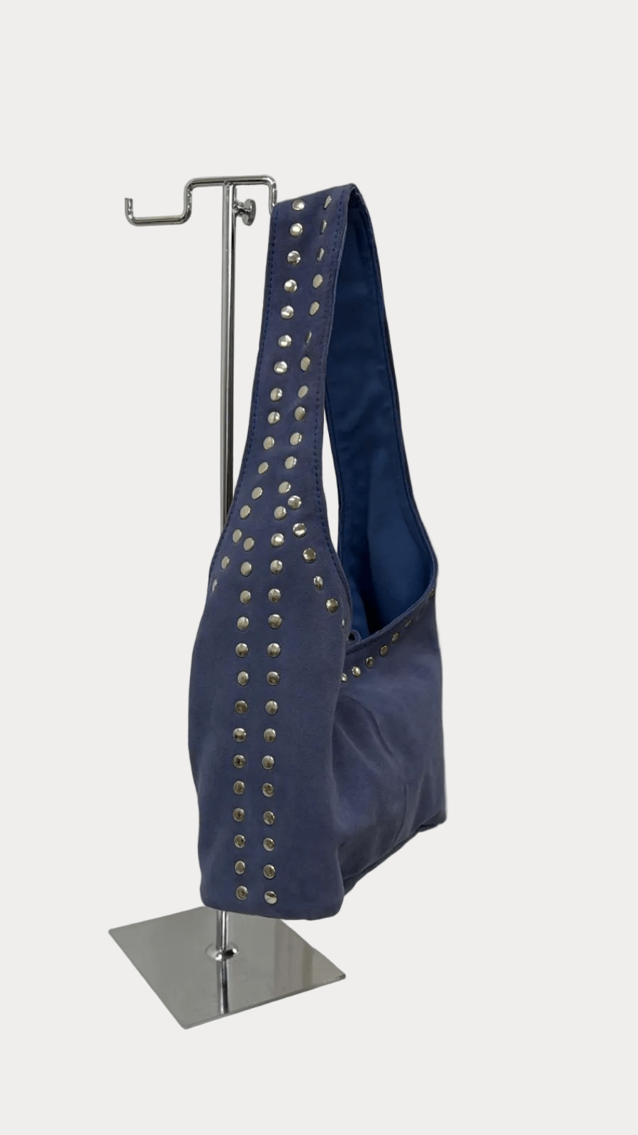 Custom Blue Leather Studded Bag available at Style Me Up, Central Coast, Australia