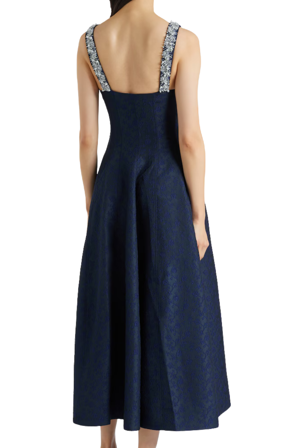 Simkhai Charlotte Embellished Jacquard Midi Dress