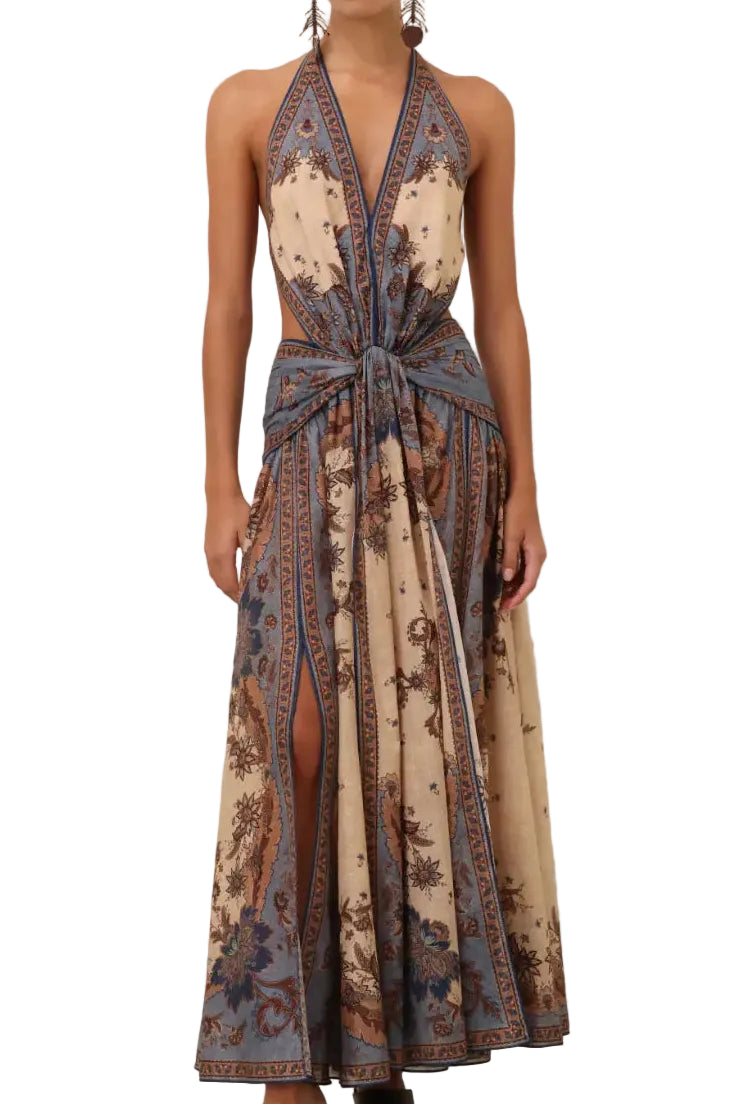 Zimmermann Ascension Plunge Halter Maxi Dress, available at Style Me Up, Central Coast, Australia