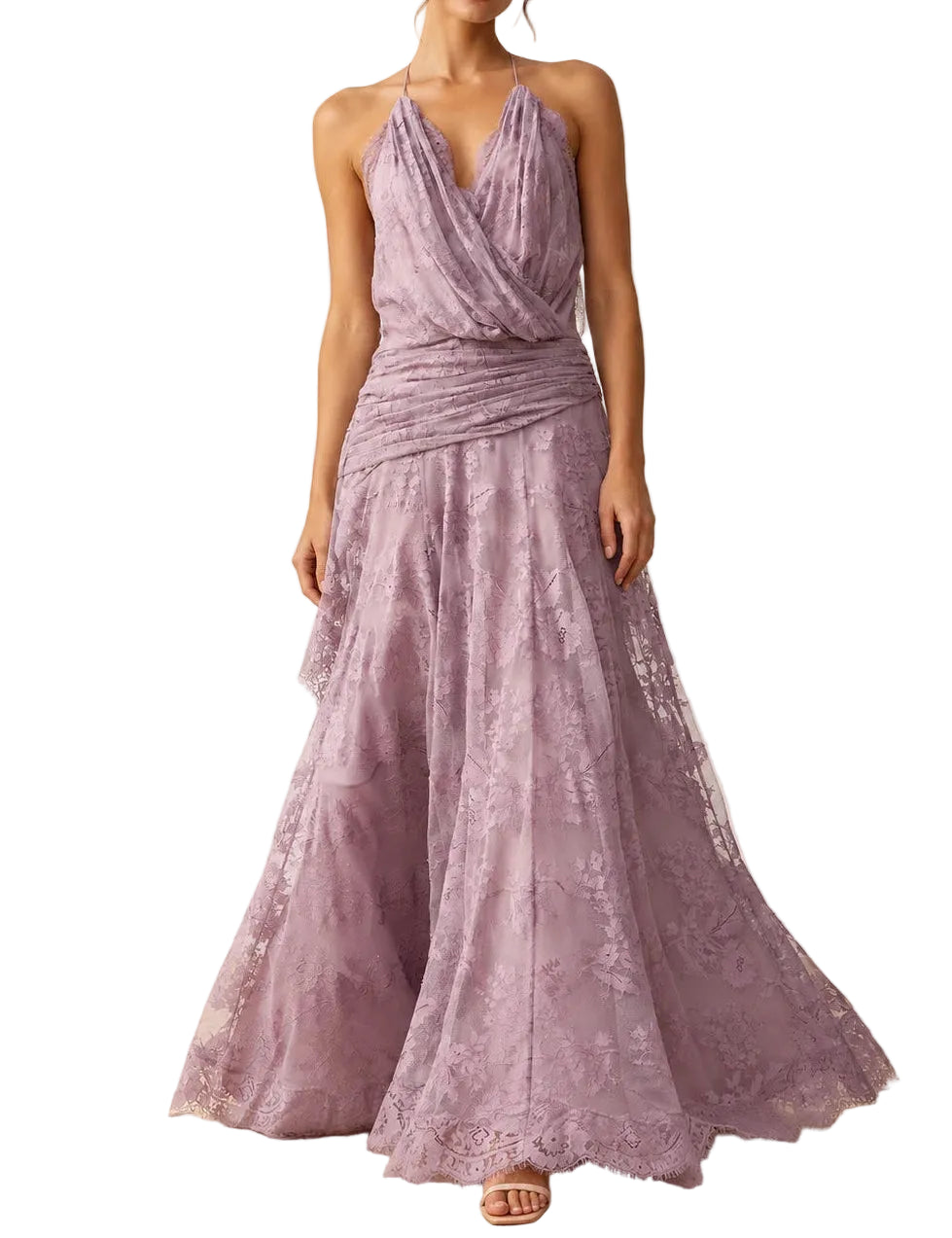 Zimmermann Clash Lace Drape Maxi Dress