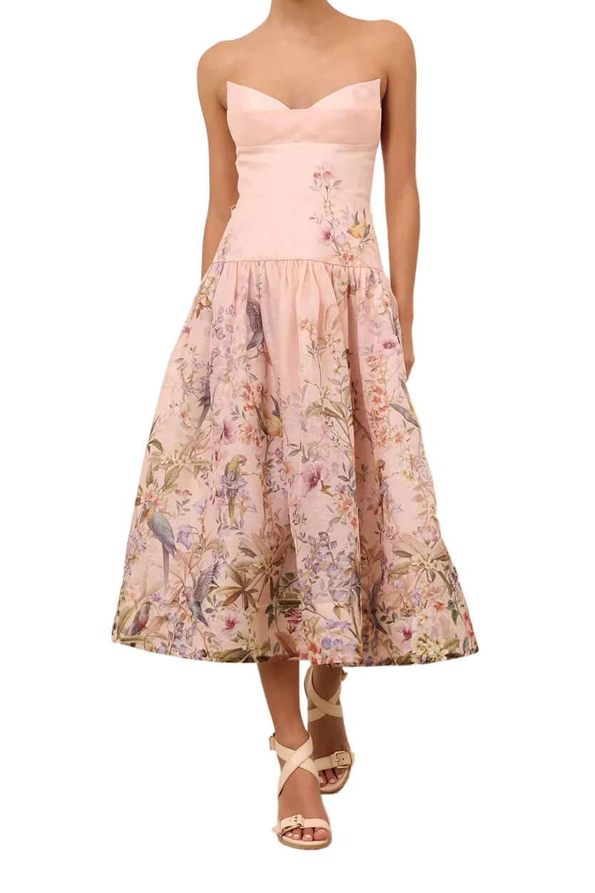 Zimmermann Pink Aviary Rebellion Fitted Picnic Dress available at Style Me Up, Central Coast, Australia