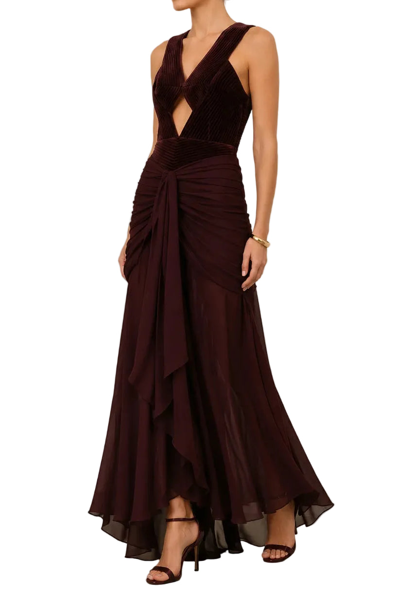 Zimmermann Valiant Draped Slinky Gown