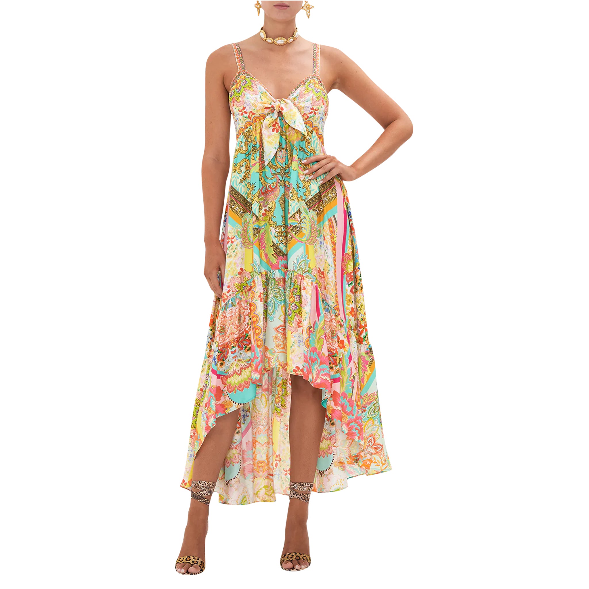 Bambino Bead Strap Panel Dress