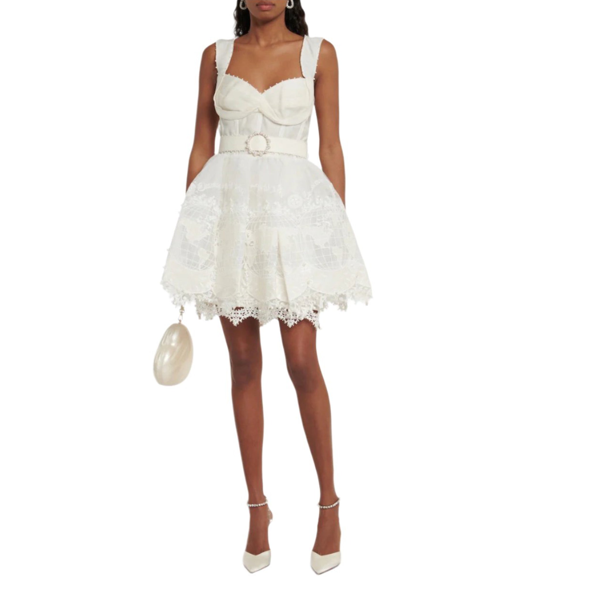 High Tide Embroidered Mini Dress