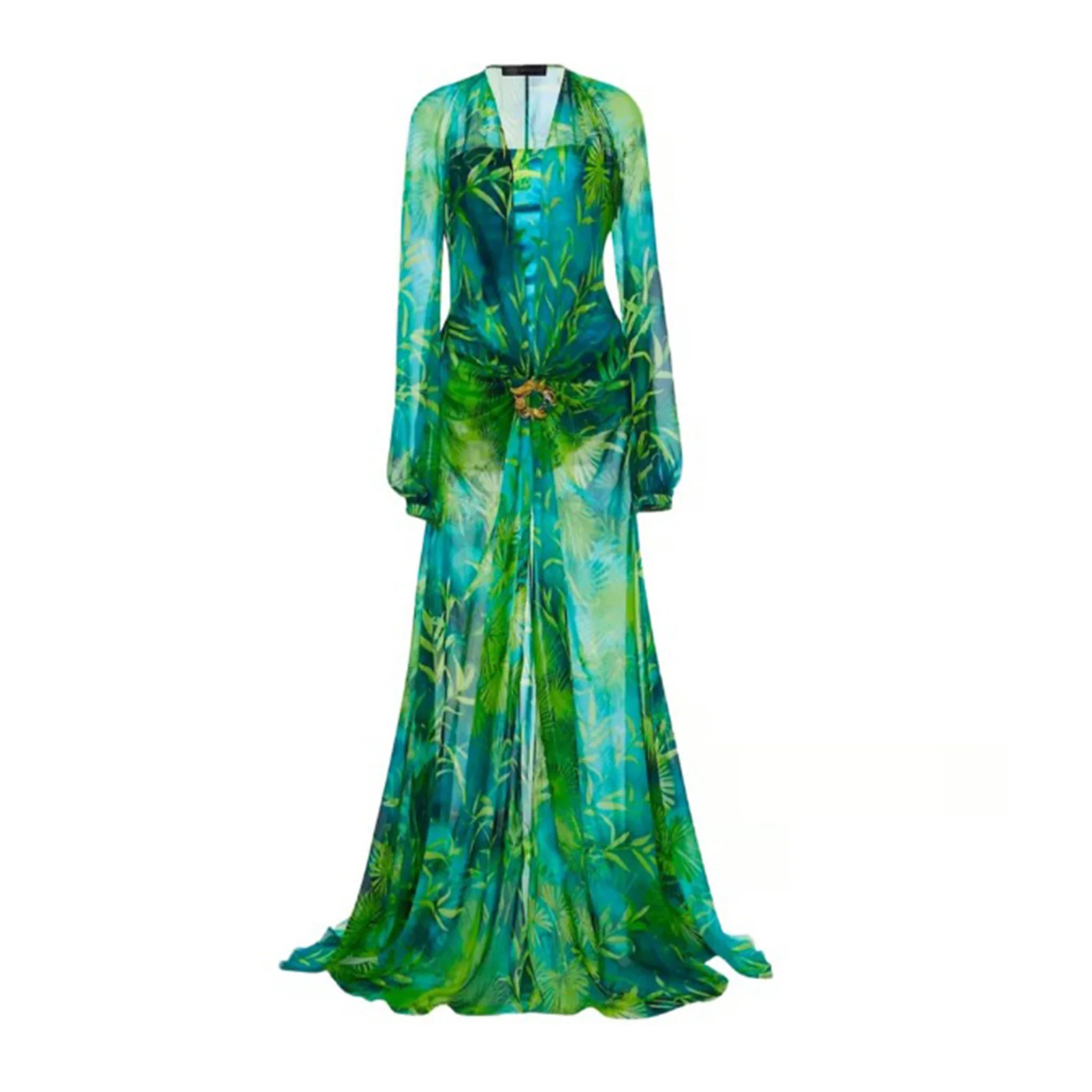 j lo green dress VERSACE J-Lo Dress