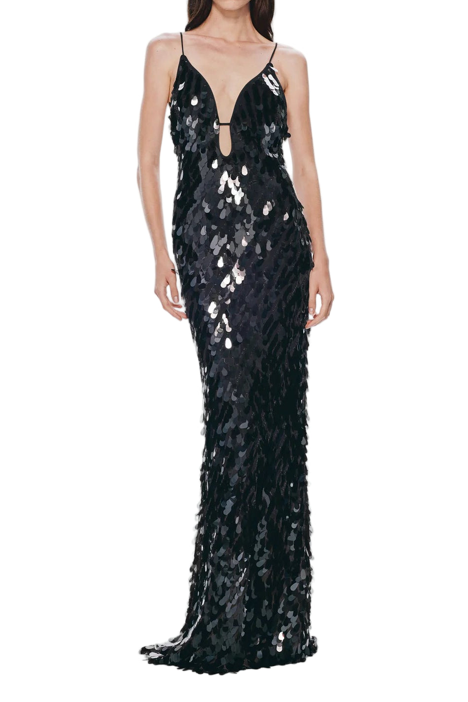 Sapphire Sequin Maxi Dress in Black