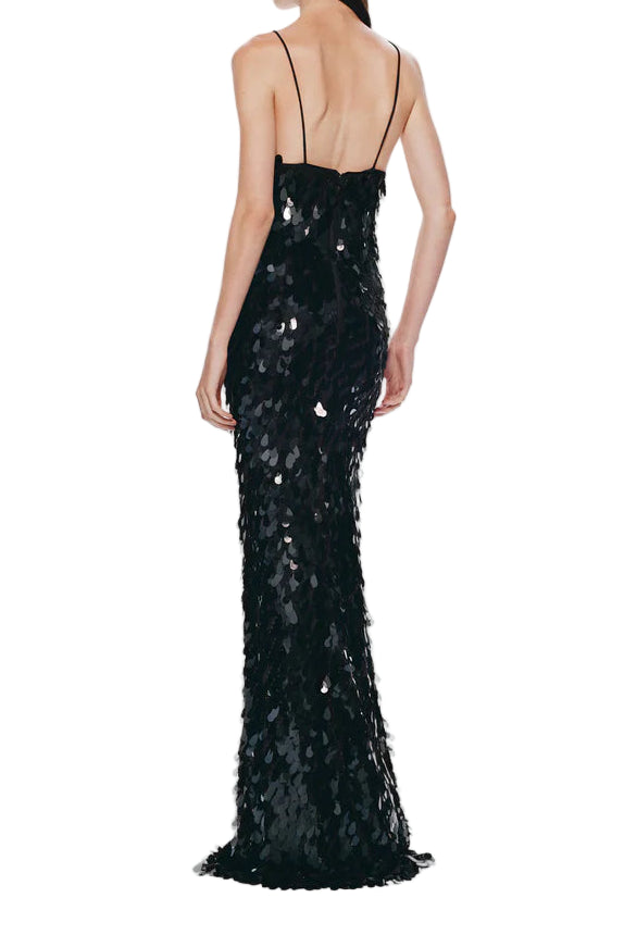 Sapphire Sequin Maxi Dress in Black