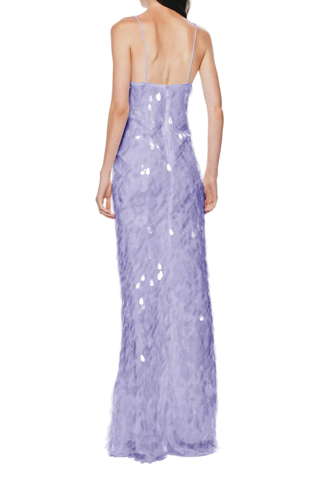 Sapphire Sequin Maxi Dress in Lilac