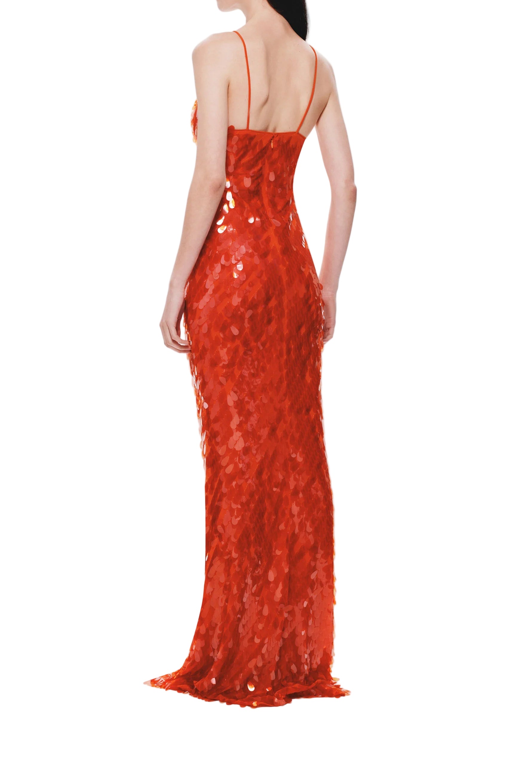 Sapphire Sequin Maxi Dress in Red
