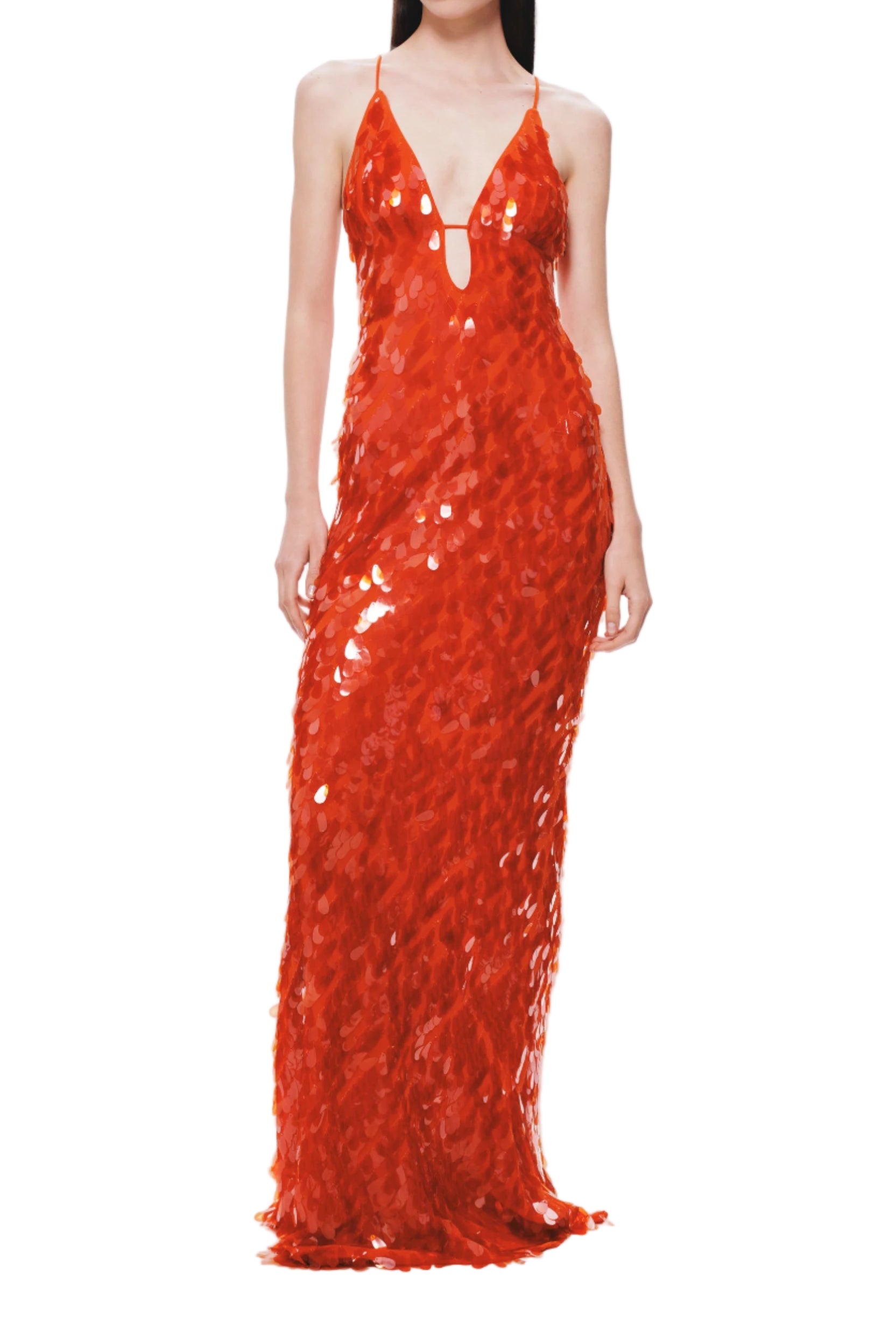 Sapphire Sequin Maxi Dress in Red