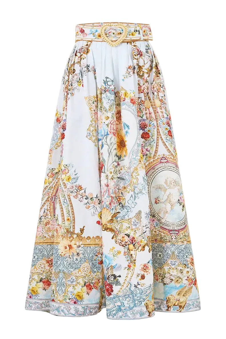 Camilla Belted Midi Skirt Seville Sweetheart
