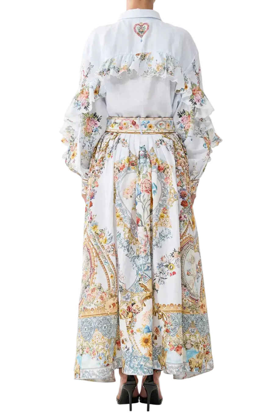 Camilla Belted Midi Skirt Seville Sweetheart