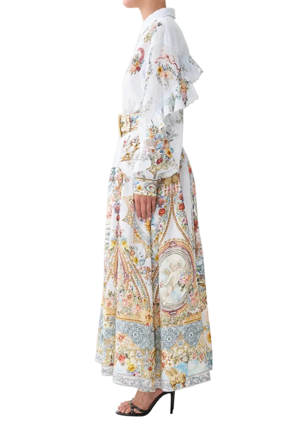 Camilla Belted Midi Skirt Seville Sweetheart