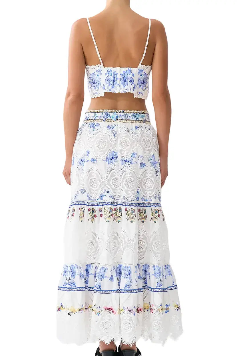 Camilla High Waisted Tiered Midi Skirt available at Style Me Up, Central Coast, Australia