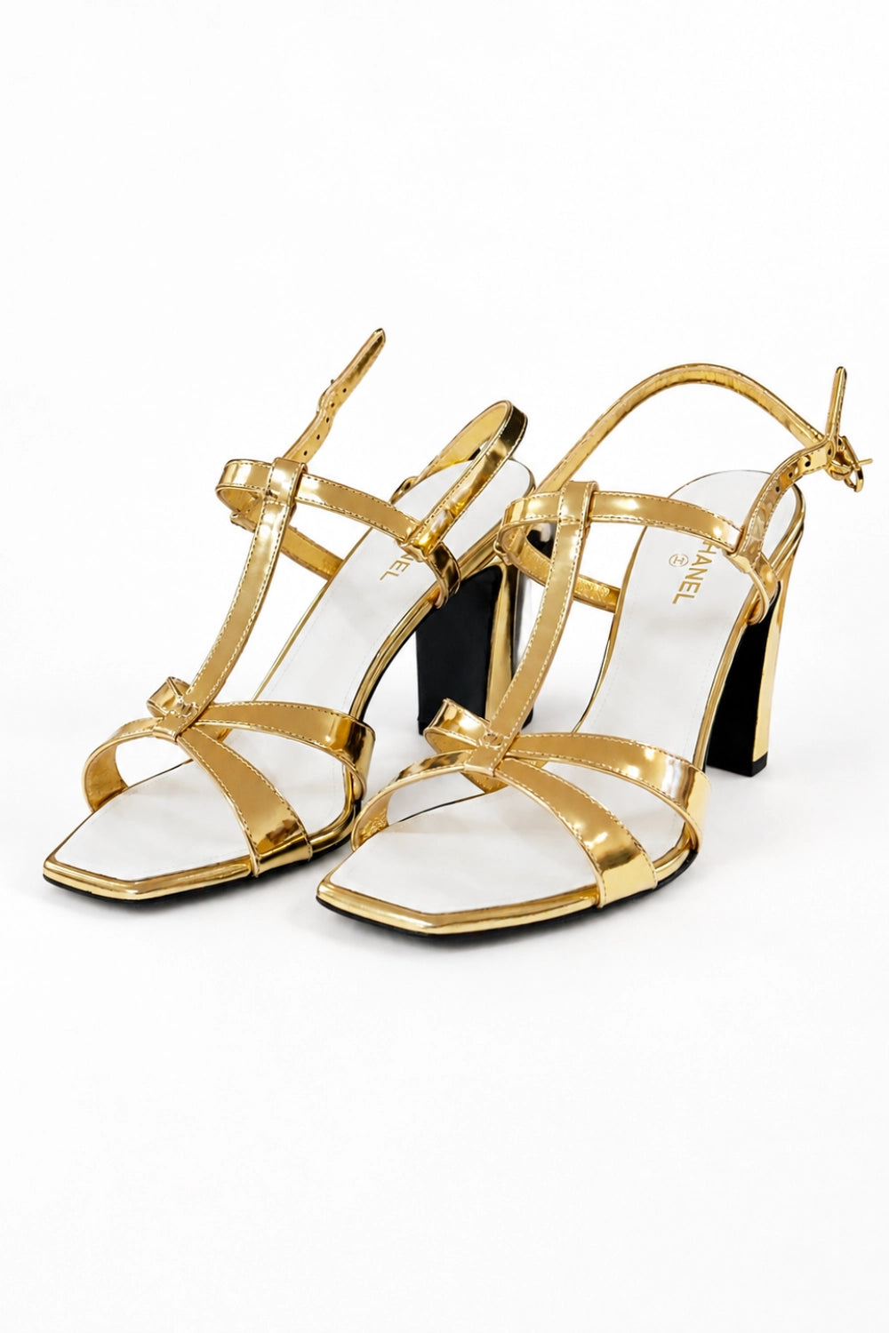 Chanel Gold Heels