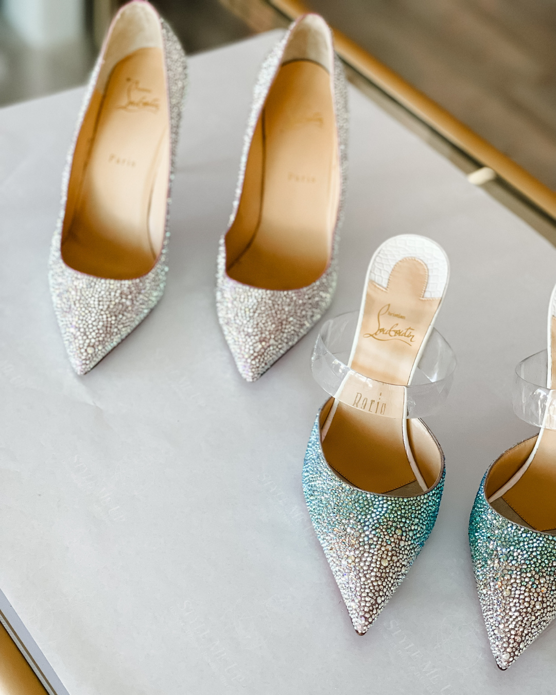 Christian Louboutin Ombre Heels for hire at Style Me Up, designer shoe hire in Central Coast, NSW, Australia.
