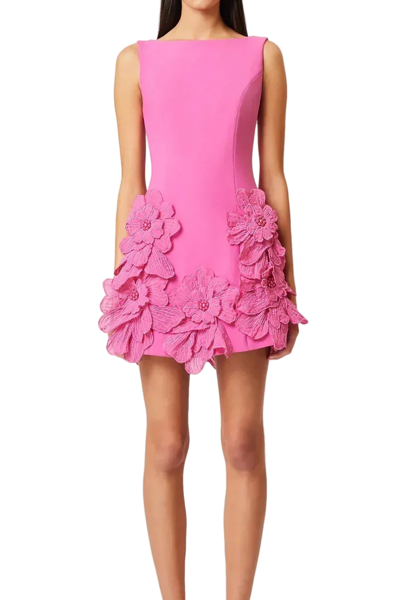 Pink mini dress for Valentine’s Day date night