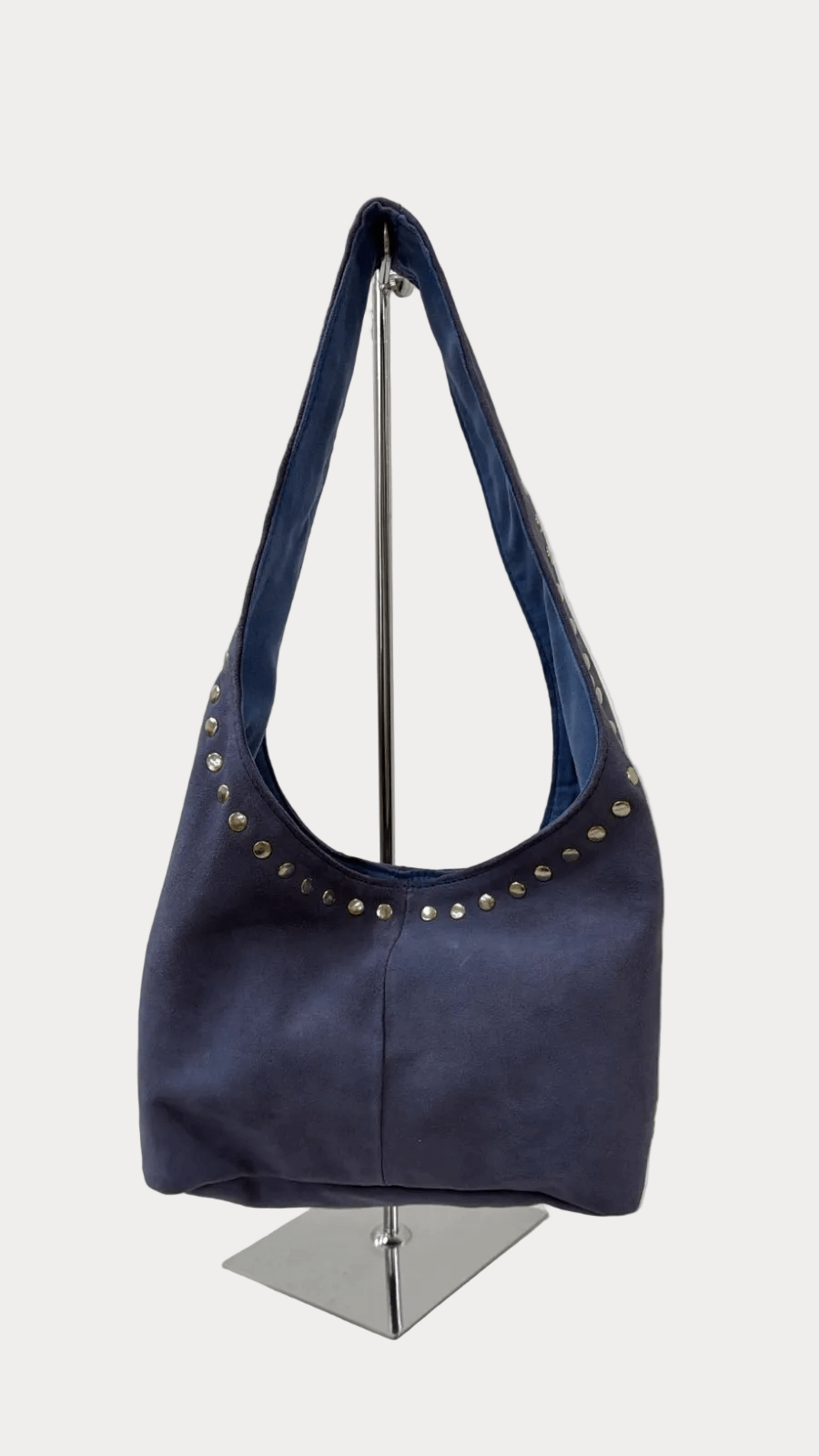 Custom Blue Leather Studded Bag available at Style Me Up, Central Coast, Australia
