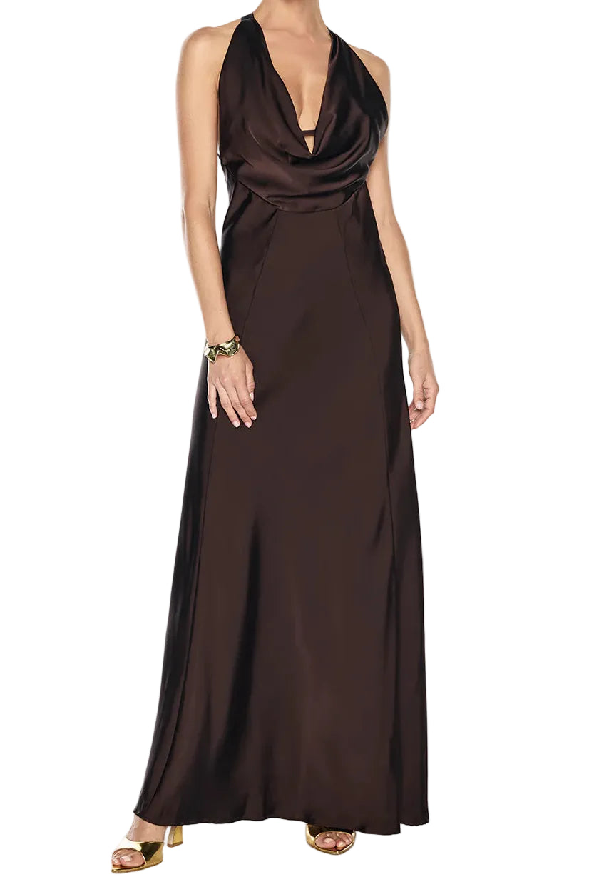 Manning Cartell Dark Chocolate Charmed Cowl Slip Dress, available at Style Me Up, Central Coast, Australia