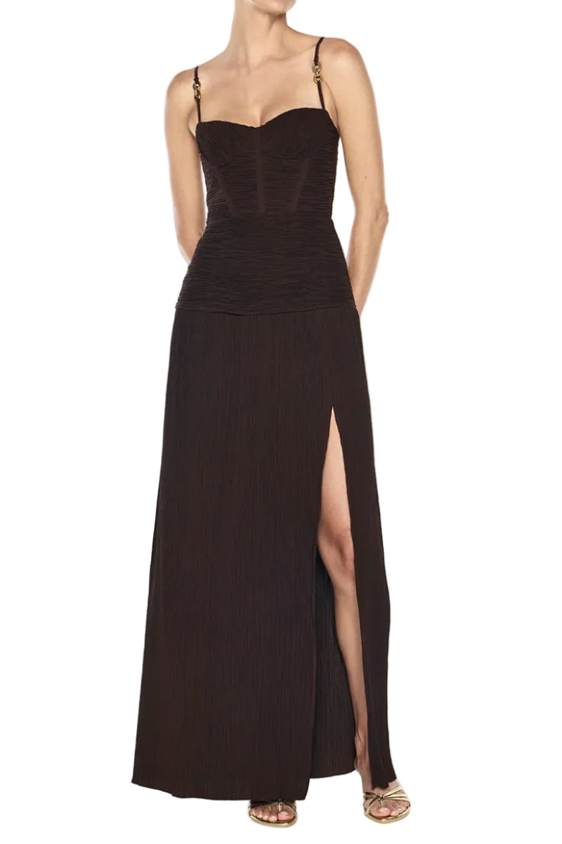 manning cartell double time pleat dress black BLACK DOUBLE TIME PLEAT DRESS Aquino's Attire