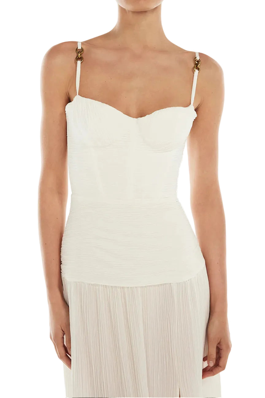 Manning Cartell White Double Time Pleat Dress