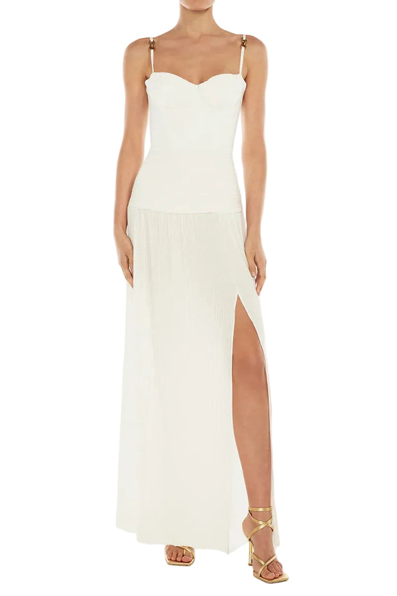 Manning Cartell White Double Time Pleat Dress