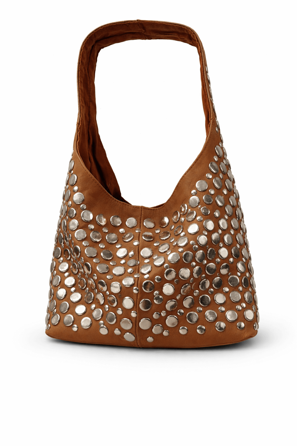 Custom Tan Leather Studded Bag available at Style Me Up, Central Coast, Australia