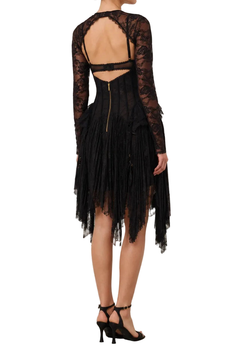 Zimmermann Black Valiant Lingerie Mini Dress