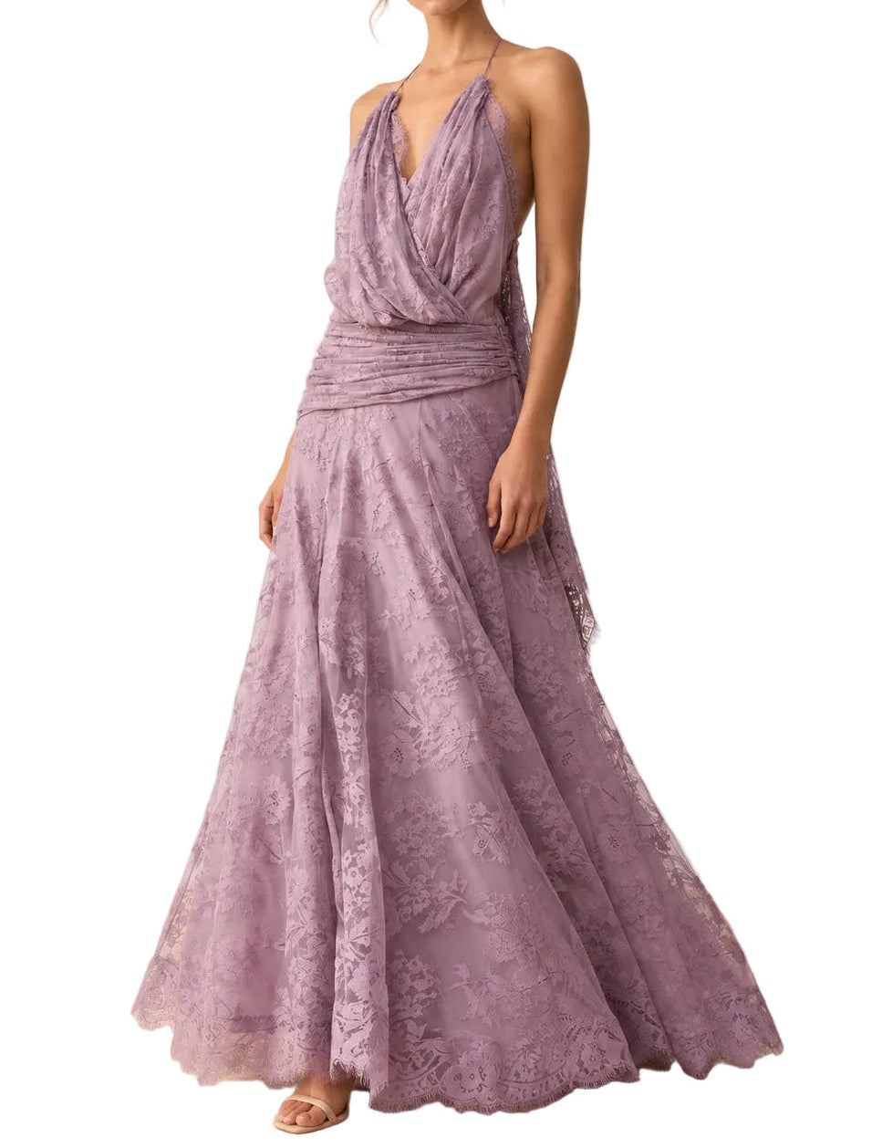 Zimmermann Clash Lace Drape Maxi Dress