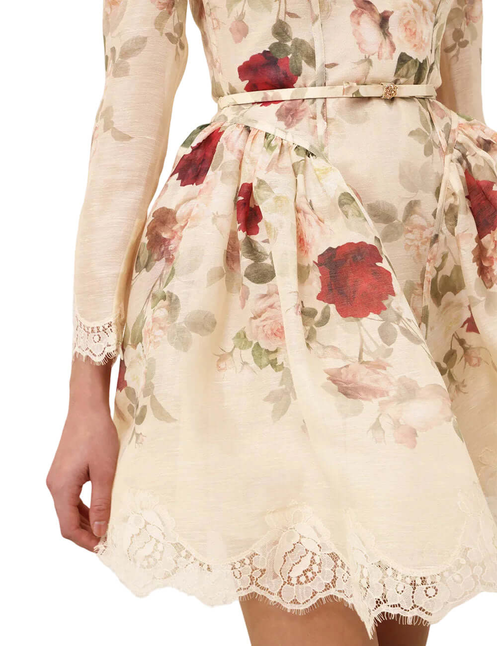 Zimmermann Hypnotic Lace Trim Mini Dress