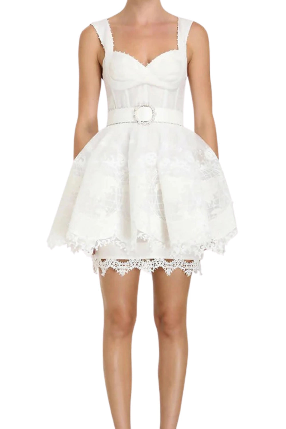 zimmermann high tide mini dress Embroidered Light-Blue Dress size:12 Yrs Wedding dress rehearsal outfit