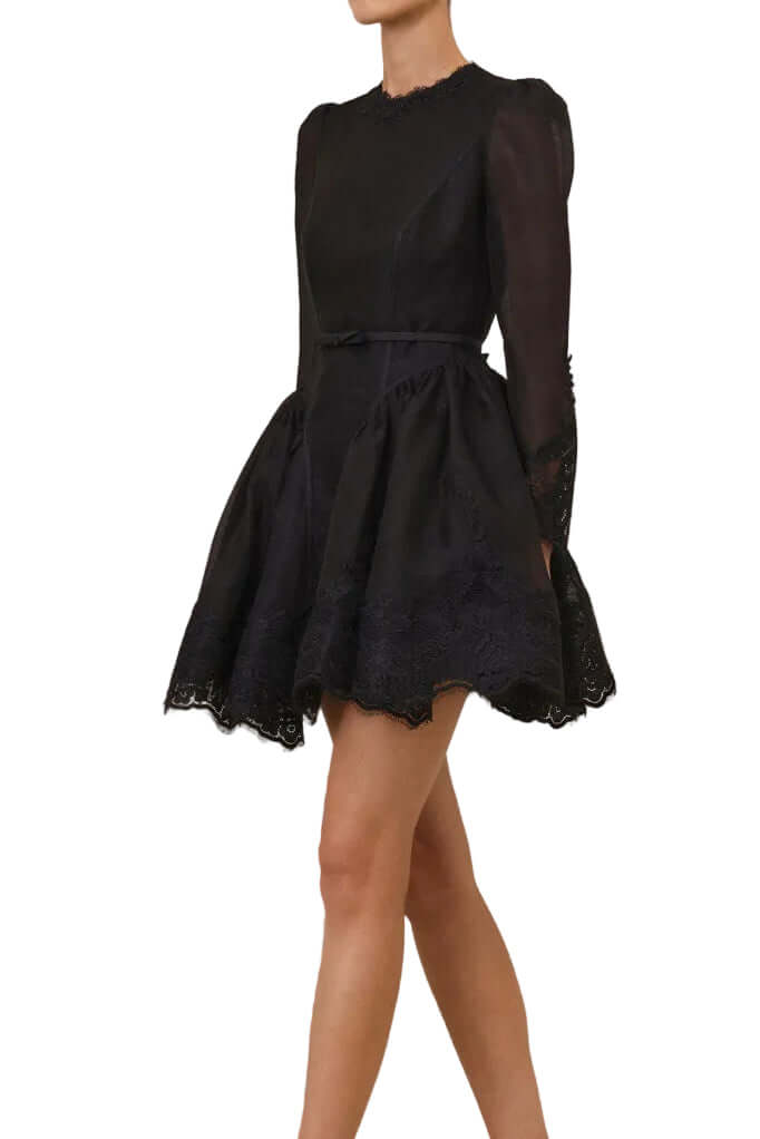 Zimmermann Hypnotic Lace Trim Mini Dress
