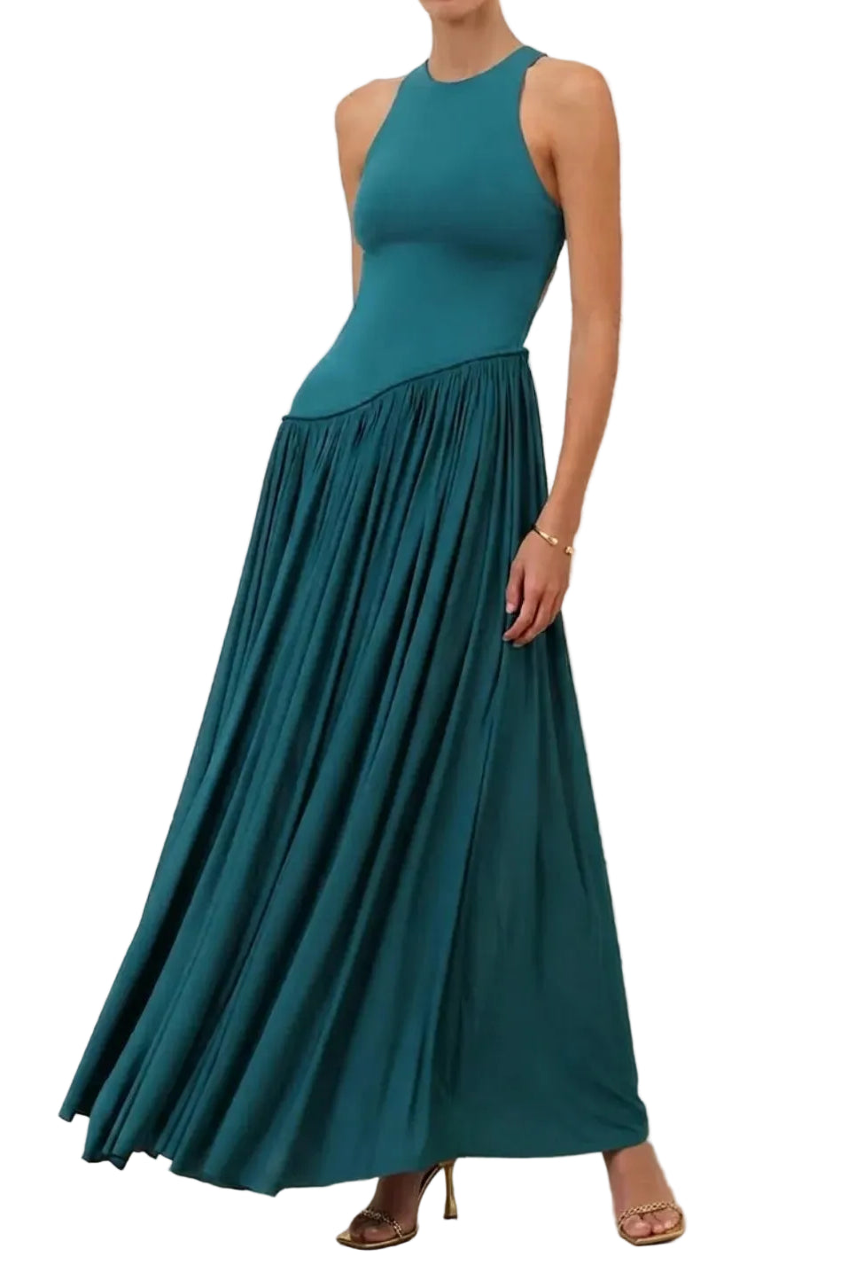 Zimmermann Luna Asymmetric Jersey Dress in Teal Zimmermann Luna Asymmetric Jersey Dress in Teal