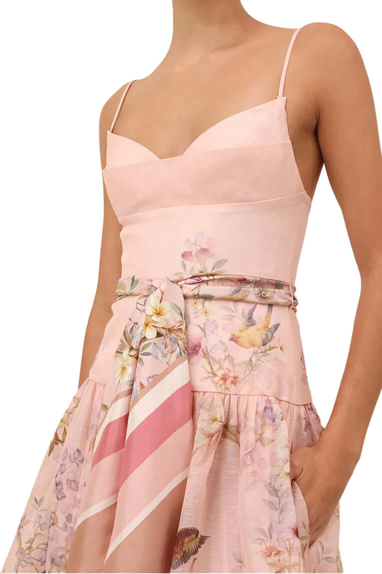 Zimmermann Pink Aviary Rebellion Fitted Picnic Dress available at Style Me Up, Central Coast, Australia