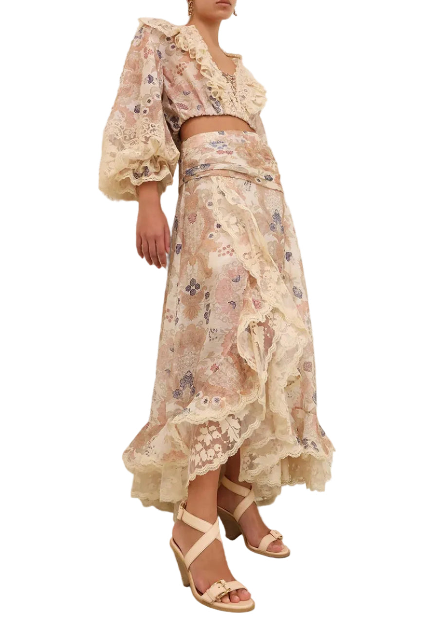 Zimmermann Rebellion Lace Maxi Skirt available at Style Me Up, Central Coast, Australia