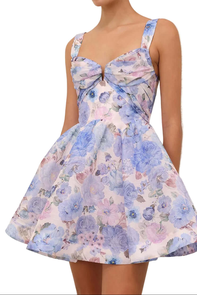 Zimmermann Sky Bloom Rebellion Drape Mini Dress available at Style Me Up, Central Coast, Australia